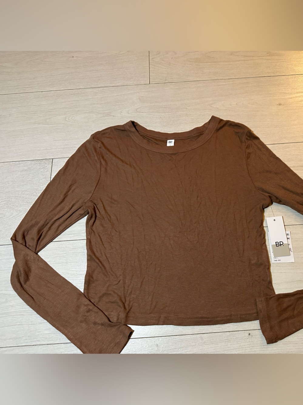New BP long sleeve top- brown
